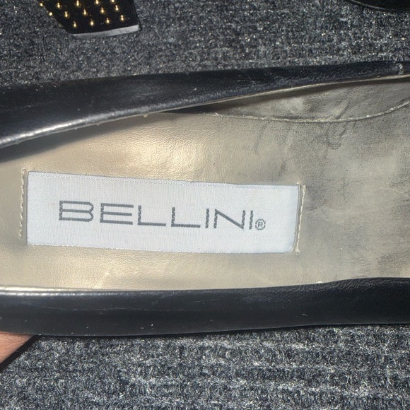 Bellini Black and Gold Studded Flats - Picture 5 of 6
